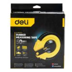 Мерная лента Deli DL9850ZY 50м x 14.5мм, ударопрочный корпус, полотно из стекловолокна и ПВХ — изображение 8