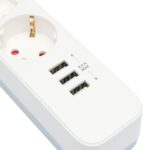 Сетевой фильтр Гарнизон EPS-4-U3-W-4 белый, 4 розетки 220В, 10А, 3 розетки USB-A 5В, кабель 4м, ур.защиты 2+, пакет — изображение 4