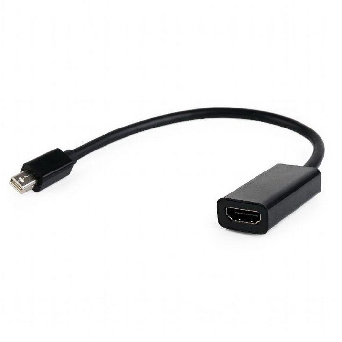 2987369f409a0ced888e2dc4e1950422.jpg Переходник Cablexpert miniDisplayPort - HDMI, A-mDPM-HDMIF-02, 20M/19F, кабель 15см, черный, пакет {100} (090353) — изображение 1
