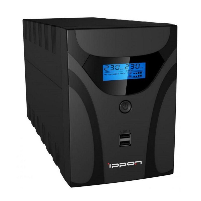 3519a5580b2e1459e51ede9631018c9d.jpg Источник бесперебойного питания Ippon Smart Power Pro II 1200 Line-Interactive 720W/1200VA (803621) — изображение 1
