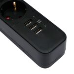 Сетевой фильтр Гарнизон EPS-4-U3-B-2 черный, 4 розетки 220В, 10А, 3 розетки USB-A 5В, кабель 2м, ур.защиты 2+, пакет — изображение 4