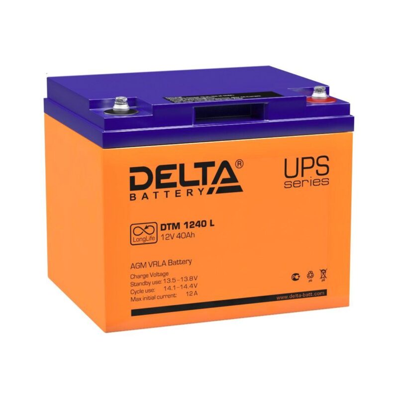Delta DTM 1240 L обзорный вид батареи Аккумуляторная батарея Delta DTM 1240 L