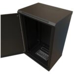 Шкаф Hyperline WRline WR-TW-2245-SR-RAL9004 настенный 19-дюймовый (19"), 22U, 1086x600х450мм, цельнометаллическая дверь с замком, цвет черный (RAL9004) (разобранный) — изображение 4
