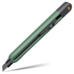 Технический нож "Home Series Green" Deli HT4009L ширина лезвия 9мм, эксклюзивный дизайн, корпус из высококачественного софттач пластика — изображение 2