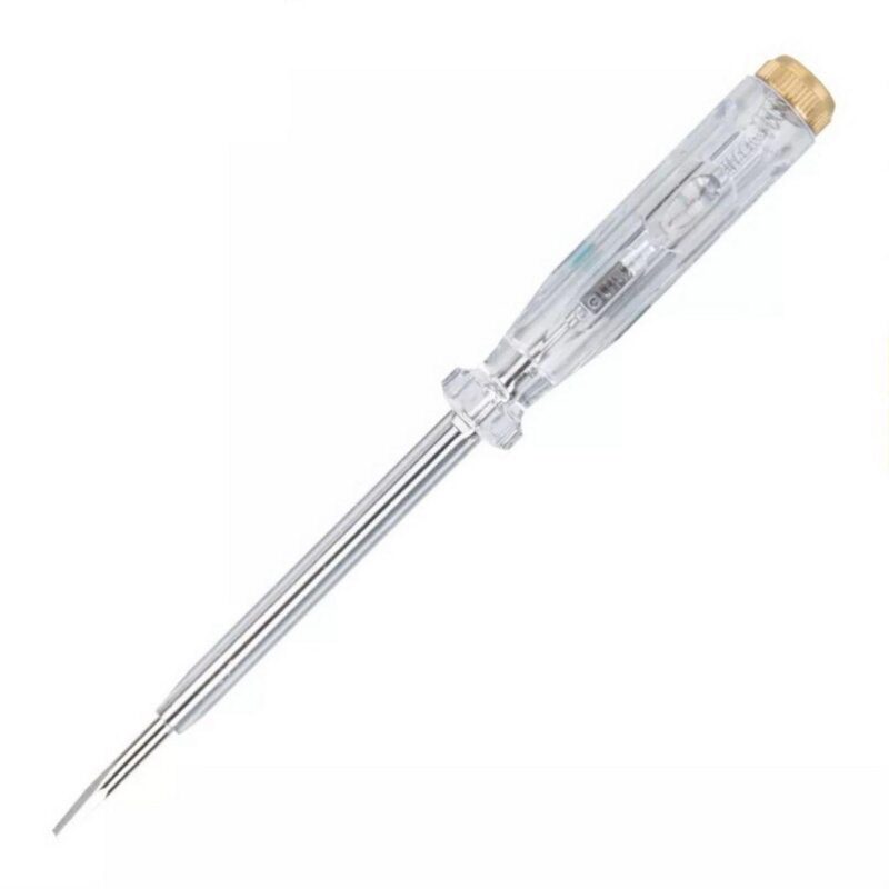 ac83508d02a2aee6c09e3c0cac9a751c.jpg Индикаторная отвертка-тестер напряжения светодиодная Deli DL8002 100-500 В, длина 190мм — изображение 1