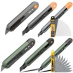 Набор технических ножей "Home Series Green" Deli Bad Pack HT4003L (ножи 9мм+18мм+Т-образный), эксклюзивный дизайн, корпус из высококачественного софттач пластика — изображение 10