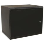 Шкаф Hyperline WRline WR-TW-1545-SR-RAL9004 настенный 19-дюймовый (19"), 15U, 775x600х450мм, цельнометаллическая дверь с замком, цвет черный (RAL9004) (разобранный) — изображение 2