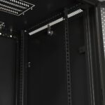 Шкаф Hyperline WRline WR-TW-1245-SR-RAL9004 настенный 19-дюймовый (19"), 12U, 650x600х450мм, цельнометаллическая дверь с замком, цвет черный (RAL9004) (разобранный) — изображение 2