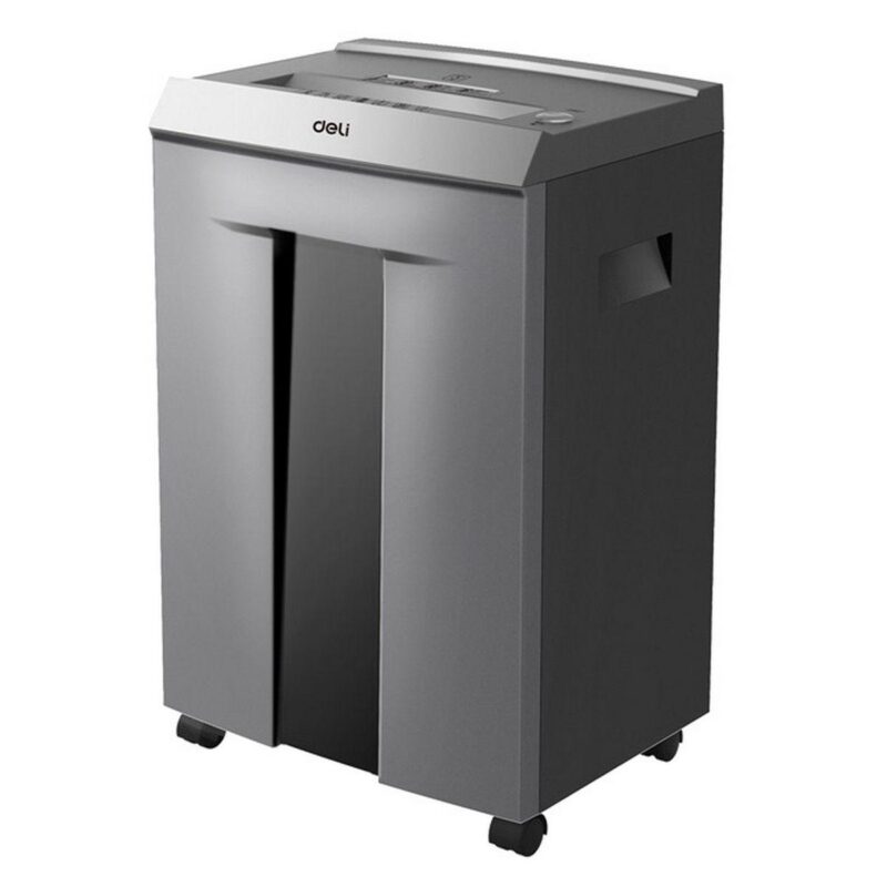 ec838bb51678fcc86497fba9b33ea03b.jpg Уничтожитель бумаги (шредер) Deli ET096, Серый, Р-5, 2x12, 16 Листов, 30л. — изображение 1