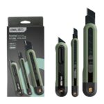 Набор технических ножей "Home Series Green" Deli Bad Pack HT4003L (ножи 9мм+18мм+Т-образный), эксклюзивный дизайн, корпус из высококачественного софттач пластика