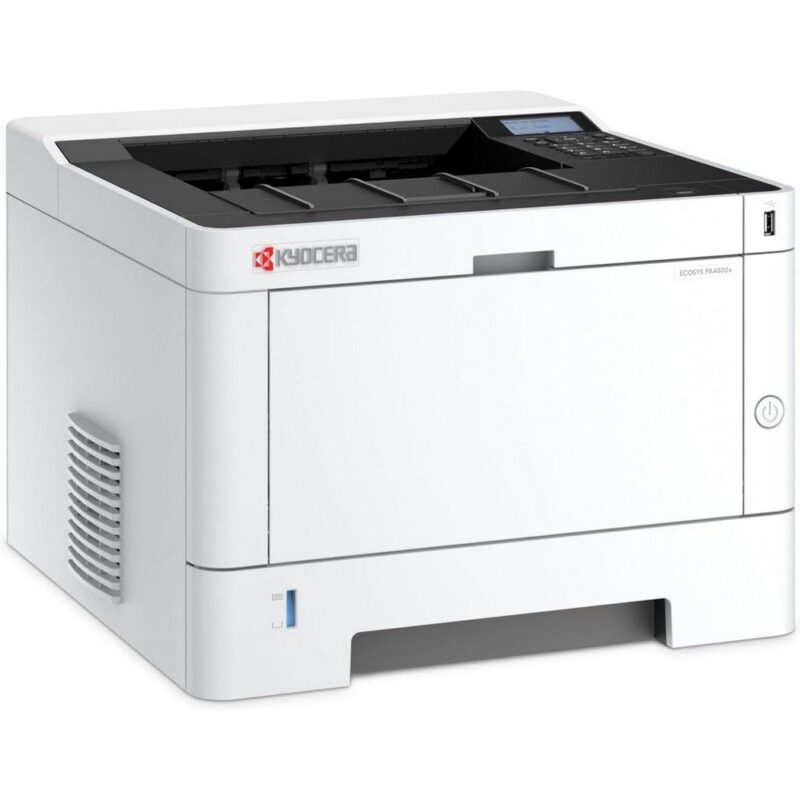 11668b4f9e6a93ec5d474bd349bdaccc.jpg Принтер лазерный Kyocera ECOSYS PA4000x А4, черно-белая печать, 40 стр/мин, 1200х1200dpi, 1024 МГц, 512 Мб, нетАПД, 250+250, USB, стартовый картридж (ч/б) 3600 стр, белый корпус, (110C153NL0) — изображение 1