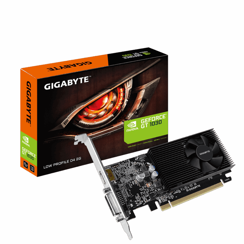efc09310-1e33-44f1-9407-26a5643b5b77 Видеокарта/ VGA GIGABYTE NVIDIA GeForce GT 1030 2GB, DDR4/64-bit, PCIe 3.0, 1xDVI-D, 1xHDMI 2.0, 1-slot — изображение 1