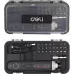 Отвертка аккумуляторная Deli DL-DP04-E1B2 (3,6В, 2А*ч, 5Нм, набор бит 24 шт, пласт. кейс) — изображение 4