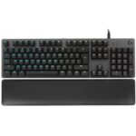Клавиатура игровая Logitech G513 Carbon Tactile |920-009329| черная, механическая GX Brown, 104 клавиши, RGB подсветка, USB кабель 1,8м, подставка под запястья