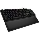 Клавиатура игровая Logitech G513 Carbon Tactile |920-009329| черная, механическая GX Brown, 104 клавиши, RGB подсветка, USB кабель 1,8м, подставка под запястья — изображение 3