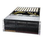 Платформа системного блока SuperMicro SYS-420GP-TNR 4U, 10x Dual Slot GPU, 2xLGA4189 up to 270W, 32xDDR4 3200, 16x2.5" SAS/SATA, 8x2.5" SAS/SATA/NVME, 10xPCIE x16 for GPU, 1xPCIE x16, 1xAIOM OCP 3, 2x1000Base-T, 4x2000W