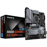 Материнская плата Gigabyte B660 GAMING X AX DDR4, Socket 1700, Intel®B660, 4xDDR4-3200, HDMI+DP, 3xPCI-Ex16, 4xSATA3(RAID 0/1/5/10), 3xM.2, 8Ch Audio, 2,5GbLan, WiFi, (4+4)xUSB2.0, (4+2)xUSB3.2, (0+1)xUSB3.2 Type-C™, ATX, RTL {}