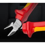 Диэлектрические диагональные бокорезы Deli DL512206 160мм, сталь Cr-V, сертификат VDE для работ под напряжением до 1000 В DL512206 bp Bad Pack — изображение 2