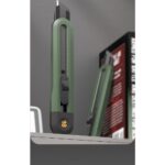 Технический нож "Home Series Green" Deli HT4018L ширина лезвия 18мм, эксклюзивный дизайн, корпус из высококачественного софттач пластика Bad Pack — изображение 2