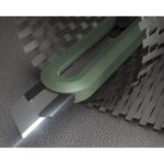 Технический нож "Home Series Green" Deli HT4018L ширина лезвия 18мм, эксклюзивный дизайн, корпус из высококачественного софттач пластика Bad Pack — изображение 5