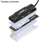 Аксессуары Silverstone G560TP03ARGB010 Комплект охлаждения M.2 SSD cooling kit with ARGB lighting — изображение 3