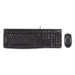 Комплект клавиатура и мышь LogitechDesktop MK120 (920-002561) клавиатура K120 черная, 104 клавиши с защитой от воды |920-002589| Клавиатура K120, мышь M100, цвет черный, USB, RTL