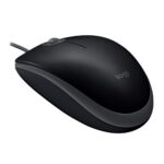 Мышь Logitech Bad Pack M110 Silent Mid Gray черная с серым, оптическая, бесшумная, 1000dpi, USB 1.8м bp — изображение 2