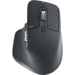 Мышь беспроводная Logitech MX Master 3S Graphite черная, 200-8000 dpi (Darkfield high precision), Bluetooth+2.4 GHz USB-ресивер (Logitech Unifying®), 7 кнопок, перезаряжаемая литий-полимерная батарея (500 мА·ч)