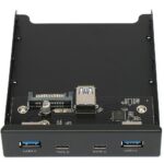 Адаптер Gembird Планка USB 3.0 на переднюю панель в отсек 3.5" 2xUSB-A 3.0 + 2xType-C — изображение 2