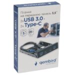 Адаптер Gembird Планка USB 3.0 на переднюю панель в отсек 3.5" 2xUSB-A 3.0 + 2xType-C — изображение 4