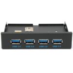 Адаптер Gembird Планка USB 3.0 на переднюю панель в отсек 3.5" 4xUSB-A 3.0 — изображение 2