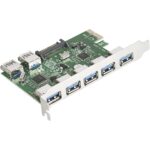 Контроллер ExeGate EXE-317 (PCI-E x1 v2.0, 5*USB3.0 ext. + 2*USB3.0 int., разъем доп.питания, VIA Labs Chipset VL805) — изображение 2