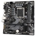 Материнская плата Gigabyte B760M H DDR4, Socket 1700, Intel®B760, 2xDDR4-3200, D-SUB+HDMI, 1xPCI-Ex16, 1xPCI-Ex1, 4xSATA3(RAID 0/1/5/10), 2xM.2, 8Ch Audio, 2,5GbLan, (2+4)xUSB2.0, (4+2)xUSB3.2, mATX, RTL — изображение 3