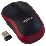 Мышь беспроводная Logitech M185 Red красная, оптическая, 1000dpi, 2.4GHz — изображение 4