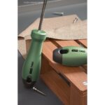 Набор отверток "Home Series Green" Deli HT1002L 2шт SL5x100+PH1x100, эксклюзивный дизайн, рукоятка из высококачественного софттач пластика — изображение 4
