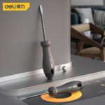 Набор отверток "Home Series Gray" Deli HT1006C 6шт SL5x100+SL6x150+PH1x100+PH2x150, эксклюзивный дизайн, рукоятка из высококачественного софттач пластика — изображение 8