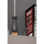 Двухсторонняя отвертка "Home Series Gray" Deli HT1055C SL5+PH1, Bad Pack длина жала 100мм, эксклюзивный дизайн, рукоятка из высококачественного софттач пластика — изображение 7
