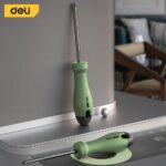 Крестовая отвертка "Home Series Green" Deli HT1206L PH2x150мм Эксклюзивный дизайн, рукоятка из высококачественного софттач пластика — изображение 2