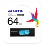 USB накопитель ADATA 64GB USB2.0 AUV220-64G-RBKBL Black/blue — изображение 3