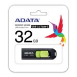 USB накопитель ADATA 32GB USB 3.2 Gen1 ACHO-UC300-32G-RBK/GN — изображение 3