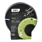 Шланг поливочный армированный Deli DL8072-30 30 метров, 1/2", 4 слоя, давление до 25 бар, серый — изображение 3