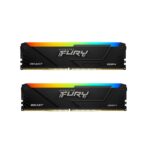 Модуль памяти 32GB Kingston FURY Beast RGB KF432C16BB2AK2/32 DDR4 3200 DIMM Gaming Memory Non-ECC, CL16, 1.35V, Kit (2*16GB), RTL