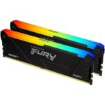 Модуль памяти 32GB Kingston FURY Beast RGB KF432C16BB2AK2/32 DDR4 3200 DIMM Gaming Memory Non-ECC, CL16, 1.35V, Kit (2*16GB), RTL — изображение 2