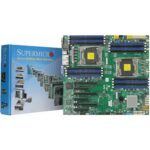 Материнская плата SuperMicro MBD-X10DRI-O, RTL {10} E-ATX LGA 2011 16x 288-pin DDR4 DIMM slots Up to 2TB† ECC 3DS LRDIMM, 1TB ECC RDIMM 10x SATA3 ports 5x USB 3.0 ports 6x USB 2.0 ports 3 PCI-E 3.0 x16 3 PCI-E 3.0 x8