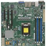 Материнская плата SuperMicro MBD-X11SSH-F-B Micro-ATX LGA 1151 64GB Unbuffered ECC UDIMM DDR4-2400MHz, in 4 DIMM slots 6 USB 2.0 ports 5 USB 3.0 ports 1 VGA port 1 PCI-E 3.0 x8 (in x16 slot) 1 PCI-E 3.0 x8 1 PCI-E 3.0 x4 (in x8 slot) (186525) (incl. 1x I/O Shield MCP-260-00042-0N, 2x CBL-0044L) — изображение 2