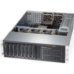 Корпус SuperMicro CSE-835BTQ-R1K28B 3U, ATX и E-ATX (13.68" x 13"), 8x 3.5" SAS/SATA Hot-Swap HD 2x 5.25", четыре 80мм вентилятора, 7 полноразмерных и 1 низкопрофильный слотов расширения, блок питания 1280Вт 80+ Platinum — изображение 4