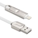 Кабели USB ACD -DUAL Lightning / MicroUSB ; USB-A 2в1, TPE, 1м, белый (ACD-U924-PMW)