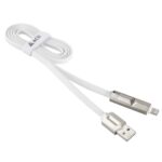 Кабели USB ACD -DUAL Lightning / MicroUSB ; USB-A 2в1, TPE, 1м, белый (ACD-U924-PMW) — изображение 2