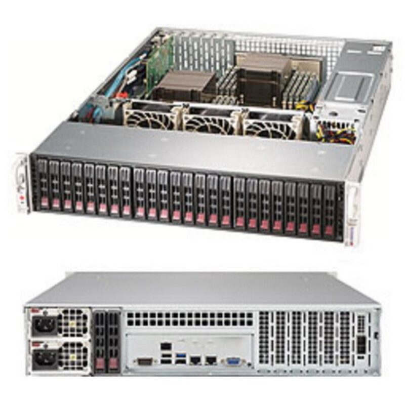1150570 Платформа системного блока SuperMicro SSG-2029P-E1CR24L 2U Rackmount SC216BE1C4-R1K23LPB X11DPH-T SAS3, SATA3; RAID 0, 1, 5, 10 — изображение 1