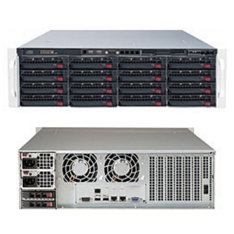 1150582 Платформа системного блока SuperMicro SSG-6039P-E1CR16L 3U, 2x LGA3647, 16x DIMM DDR4 2933MHz, 16x 3.5" SAS3/SATA3 expander based backplane, 2x 2.5" SAS3/SATA3 rear, SAS AOC-S3008L-L8E, 2x 1200W (287116) — изображение 1